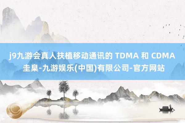 j9九游会真人扶植移动通讯的 TDMA 和 CDMA 圭臬-九游娱乐(中国)有限公司-官方网站