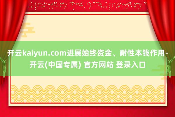 开云kaiyun.com进展始终资金、耐性本钱作用-开云(中国专属) 官方网站 登录入口